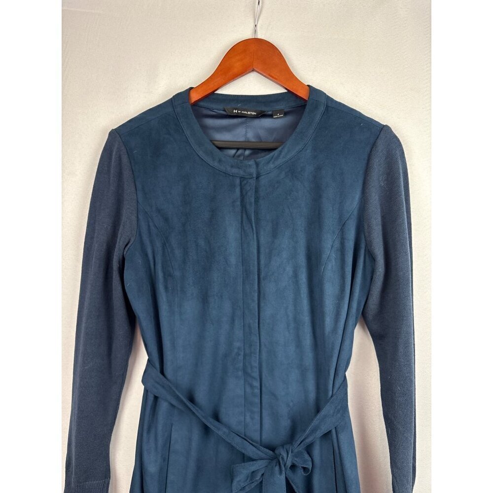 Halston Women’s Vintage Blue Shirt Jacket Size 4